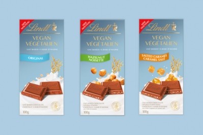 Lindt's new range of vegan chocolate bars. Pic: Lindt & Sprungli
