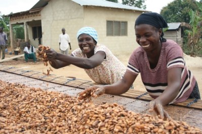 Sarah Ayipahand  and Esi Konadu_Gyeduakese, cocoa farmers from Kuapa Kokoo cooperative in Ghana. Pic: Elizabeth Hudson