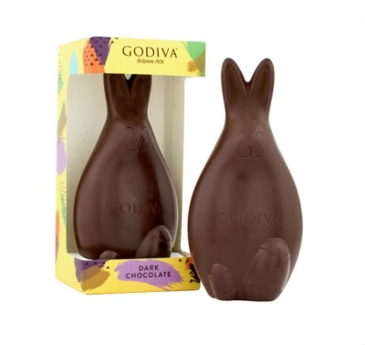 GODIVA Dark Chocolate Bunny is in the stores for Easter. Pic: pladis