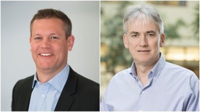 Andrew Clarke (left) will succeed Martin Radvan (right) to be Mars Wrigley's global president. Pic: Mars Wrigley Confectionery
