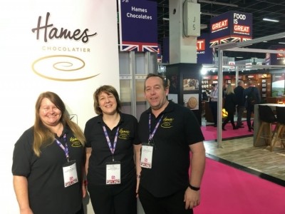 Carol Oldbury (centre) and her team pictured earlier in the year at ISM Cologne. Pic: ConfectioneryNews