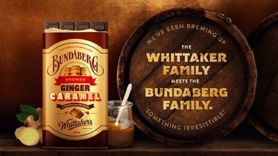 New Zealand-based chocolate firm Whittaker’s and Australia-based soft drink brewery Bundaberg have overcome COVID-19 restrictions to launch their first dual-country product, the Brewed Ginger Caramel chocolate bar. ©Whittaker