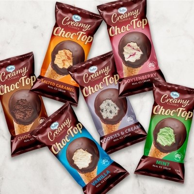 Bulla Dairy Foods’ decision to shift its popular ice cream Choc Tops from a cinema foodservice-style distribution format to a ‘shelf-ready’ product for Coles supermarkets during the COVID-19 lockdown in Australia enabled the brand to continue successful sales during the crisis. ©Bulla