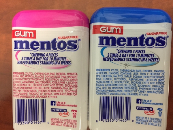 mentos whitening gum