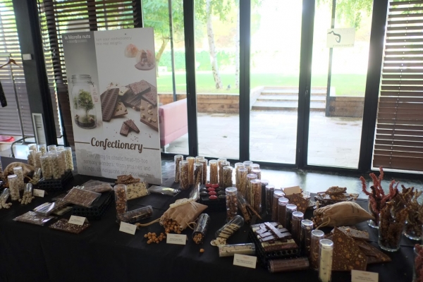 callebaut nut confectionery table