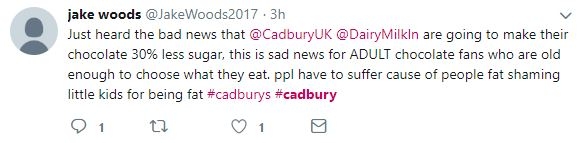 Cadbury Tweet