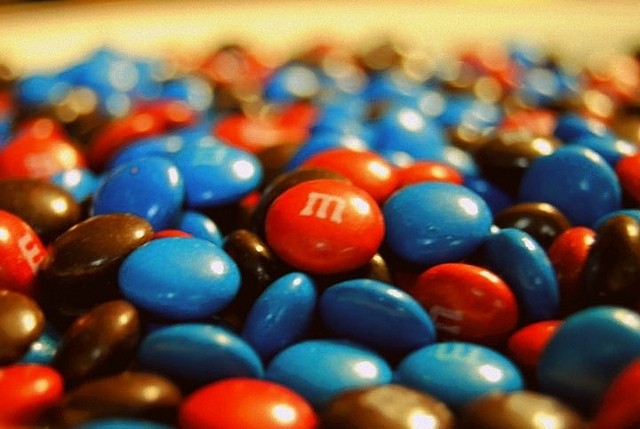 Staying blue: Mars develops method to stabilize natural anthocyanin blue for hard panned confections like M&M's. Photo credit: MeganLynnette