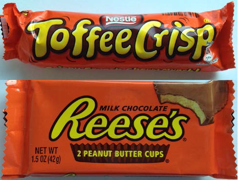 Hershey accuses firm of infringing Reese’s trademark by importing Toffee Crisp