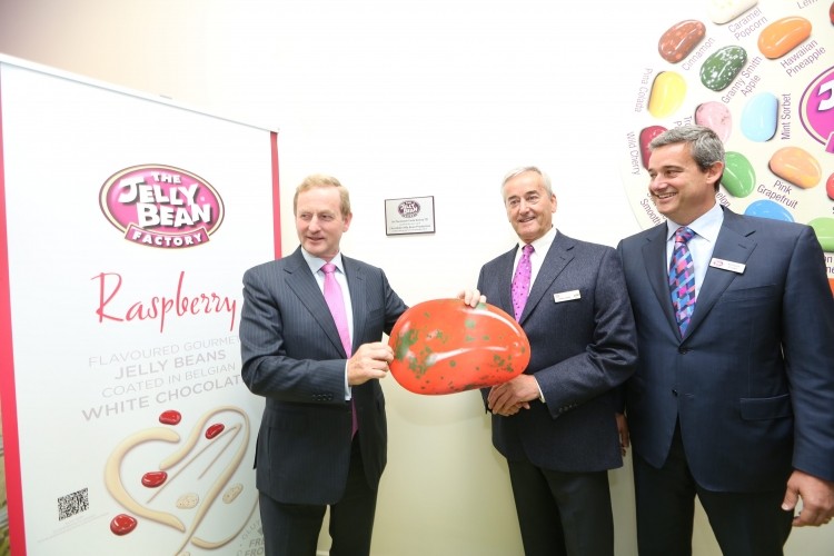 Prime Minister Enda Kenny with Peter Cullen (centre) and Richard Cullen (right), joint managing directors, The Jelly Bean Factory
