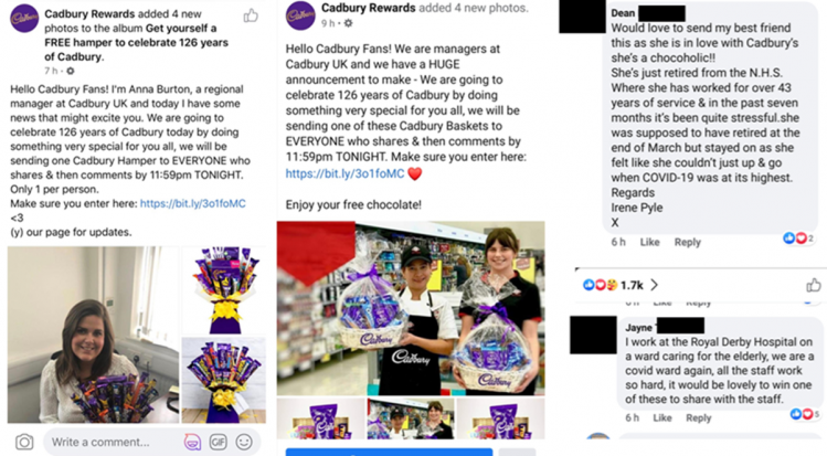 Cadbury FB scam