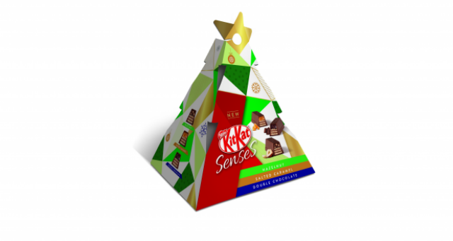 KitKat Senses, available in a Christmas tree shaped box for the festive season