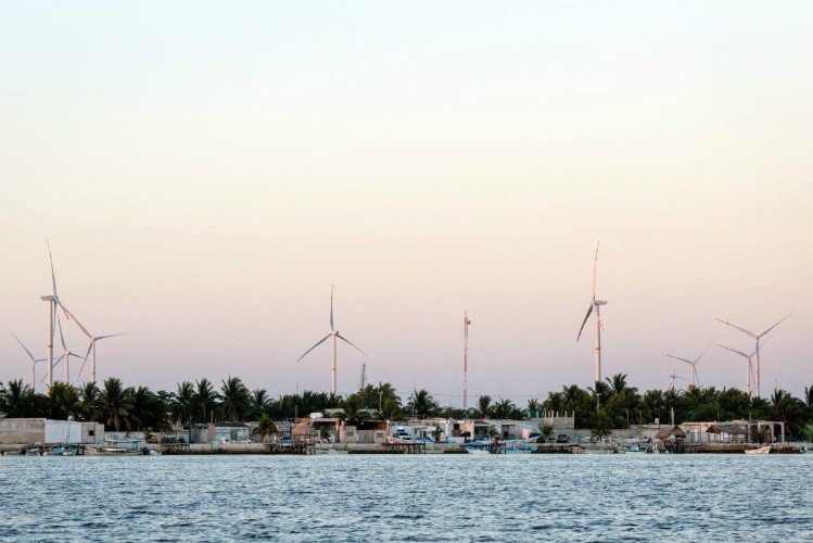 A view of the wind farm in Dzilam Bravo in Yucatan, Mexico in 2018. Pic: Getty Images/Bloomberg