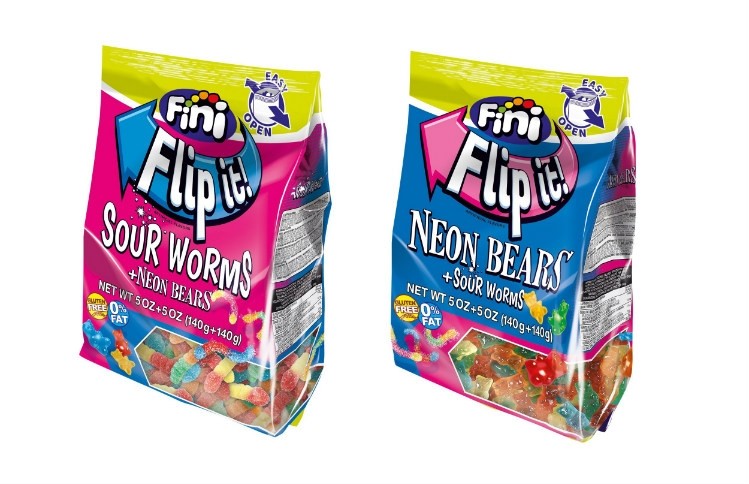 Developed first for the US market, the Flip It bags offer two kinds of gummies in a proprietary 2-in-1 bag.