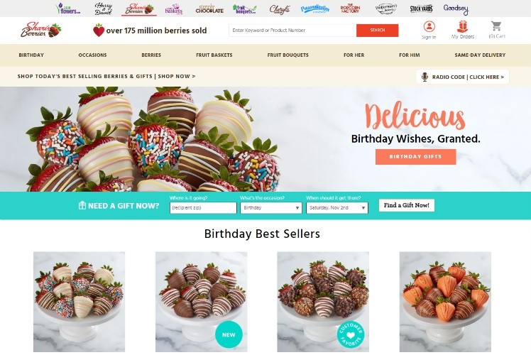 1-800-FLOWERS.com Inc. bought Shari's Berries in August and quickly added them to its online retail.