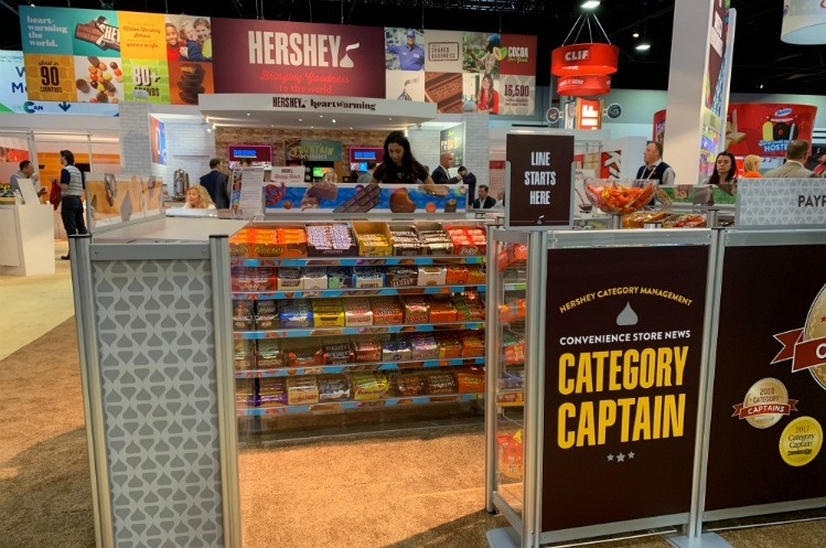 At the NACS show in Atlanta, Hershey showed off its queue, where shoppers can 'relax' enough to browse and impulse-buy.