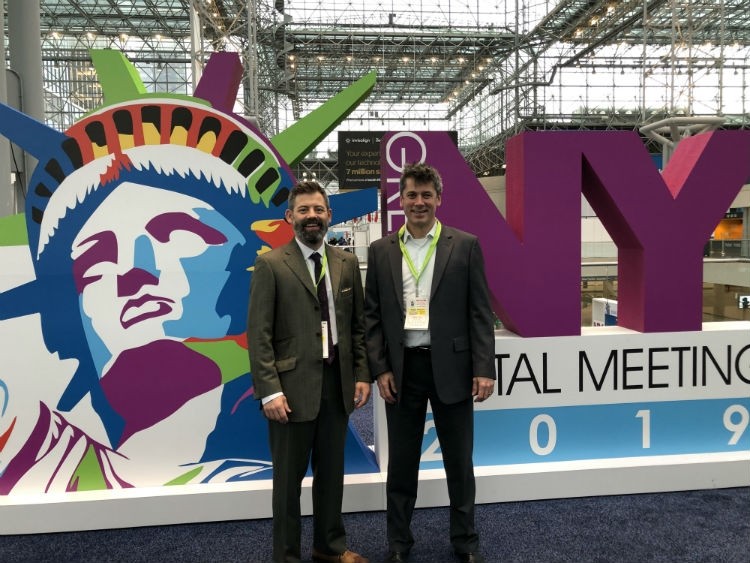  Dr Mike Heffernan (left) and Dr Toby Edwards-Lunn at the Summer Fancy Foods Show in New York City. Pic: DTI
