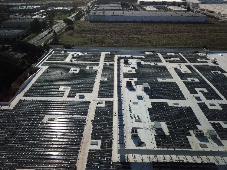 Guittard's shining example of solar panels at its Fairfield facility. Pic: Guittard Chocolate Company