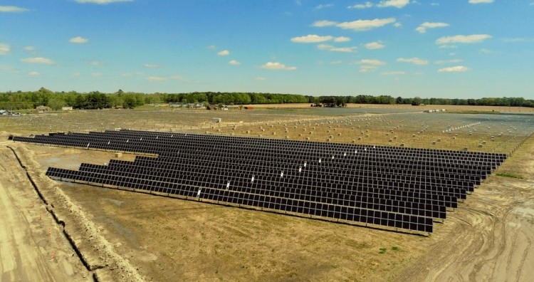 BayWa r.e.'s solar farm in Camden, North Carolina, under development for Hershey. Pic: BayWa r.e.