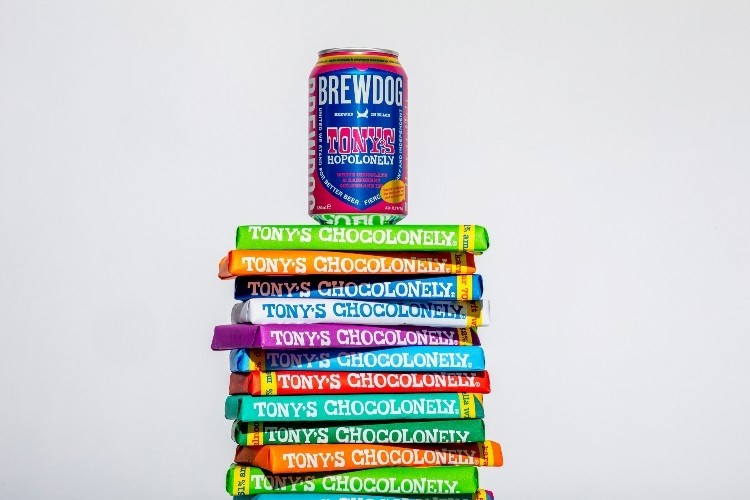 'Making the world a better place, one beer and one bar at a time’. The new collab between Tony's Chocolonely and Brewdog. Pic: Tony's Chocolonely