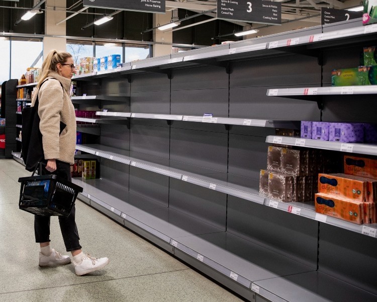 Consumers are anxious about a lack of goods in UK supermarkets this Christmas. Pic: GettyImages