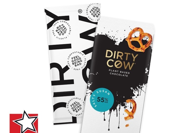 Dirty Cow Chocolate's new green packaging. Pic: Dirty Cow