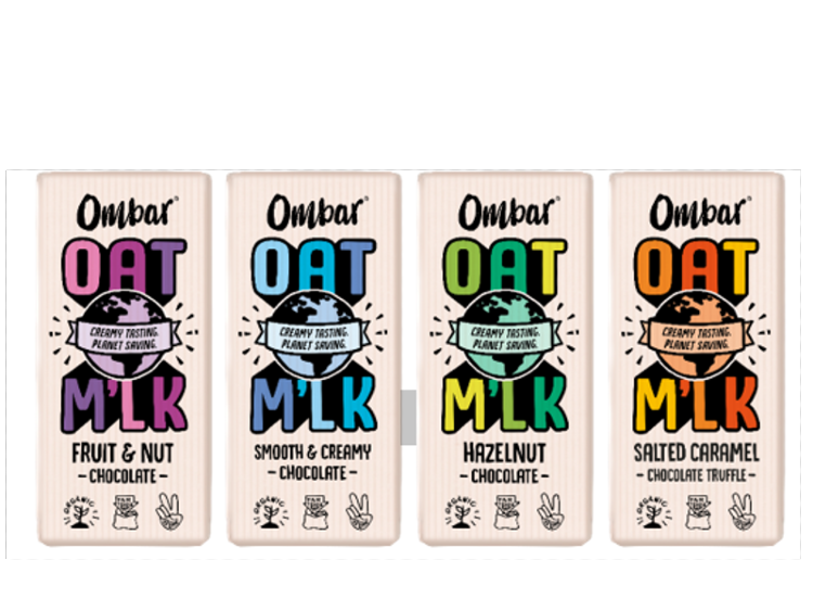 Ombar's new range of vegan chocolate bars. Pic: Ombar