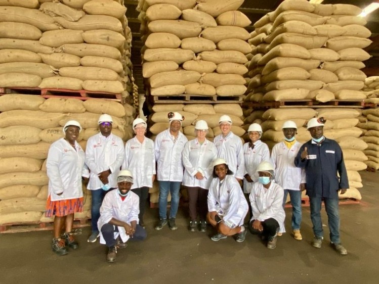 The group from Hershey visited the Barry Callebaut & SACO cocoa processing facility. Pic: Hershey