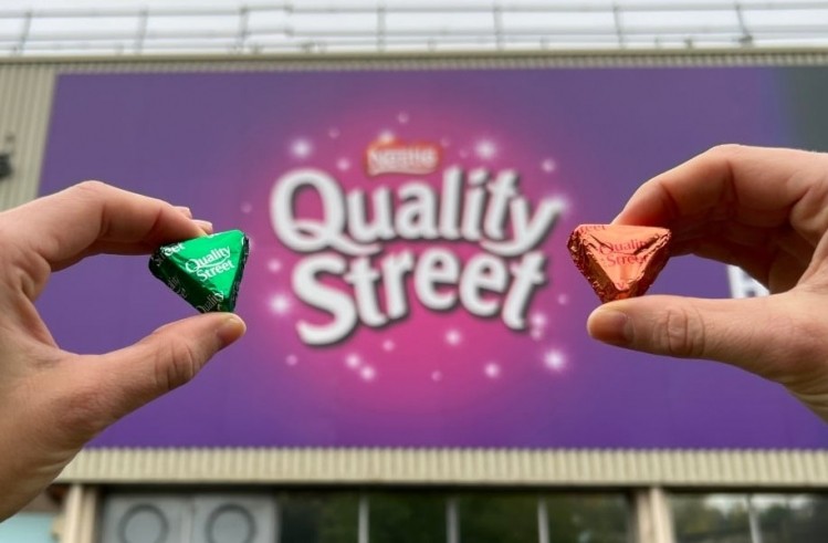 There could be a rare find in some Quality Street tubs this Christmas after a shortage of foil meant two of the assortment's most famous sweets were temporarily wrapped in different colours. Pic: Nestlé 