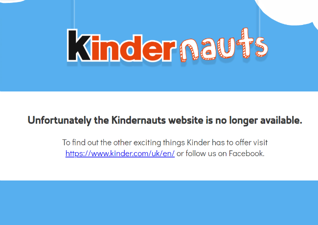 The Kindernauts website is currently offline because of the ASA's ruling