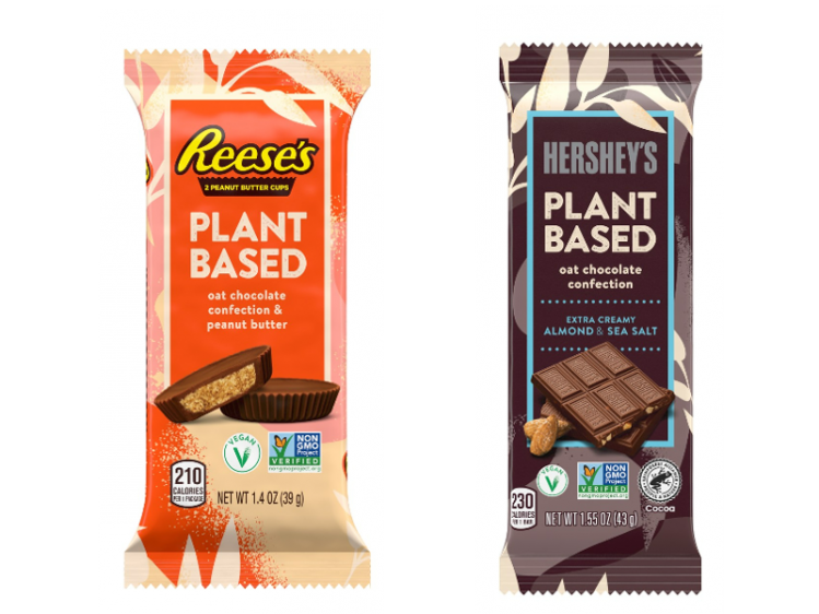 Hershey takes plant-based mainstream with alternatives of two classics. Pic: CN