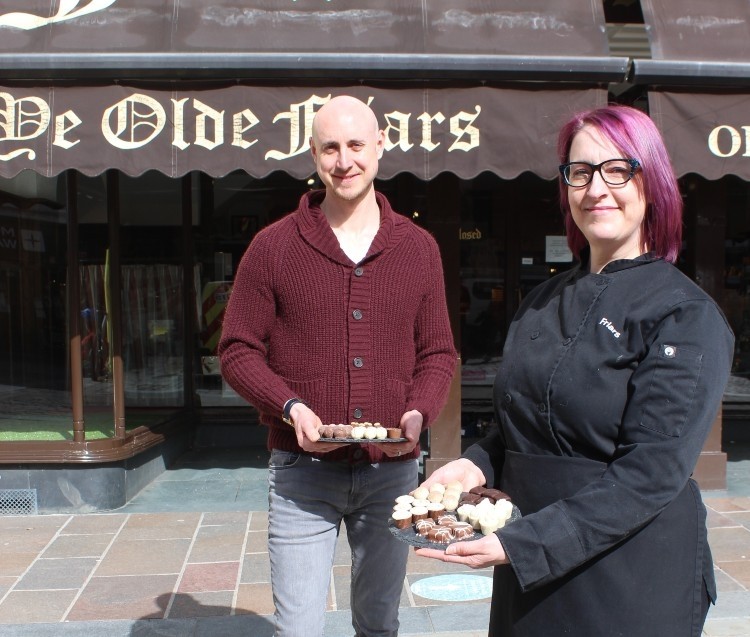 Richard Webster, Director, and Nicola Woodier, Head Chocolatier, at Friars. Pic: Friars