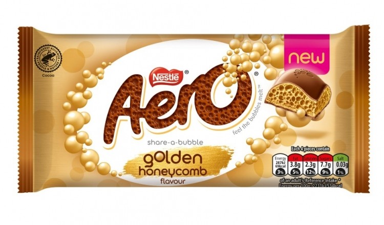 Nestlé's new Aero Golden Honeycomb Block. Pic: Nestlé 