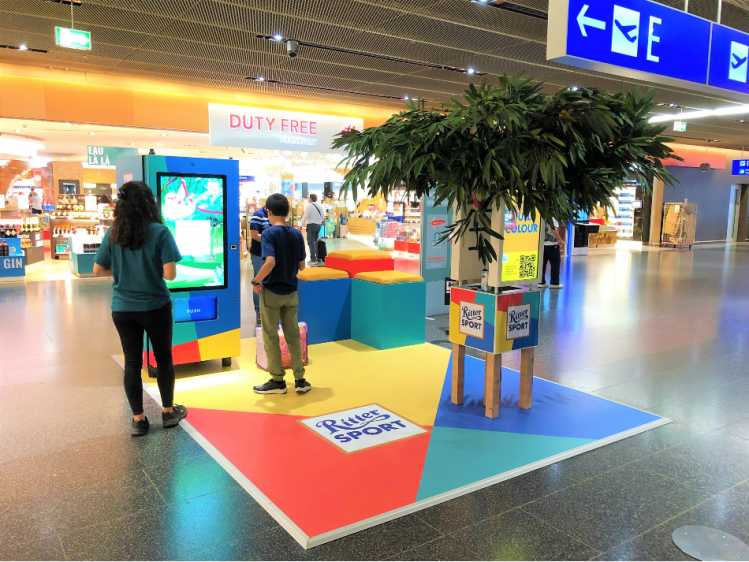 Ritter Sport's interactive installation has moved to Frankfurt Airport. Pic: Ritter Sport