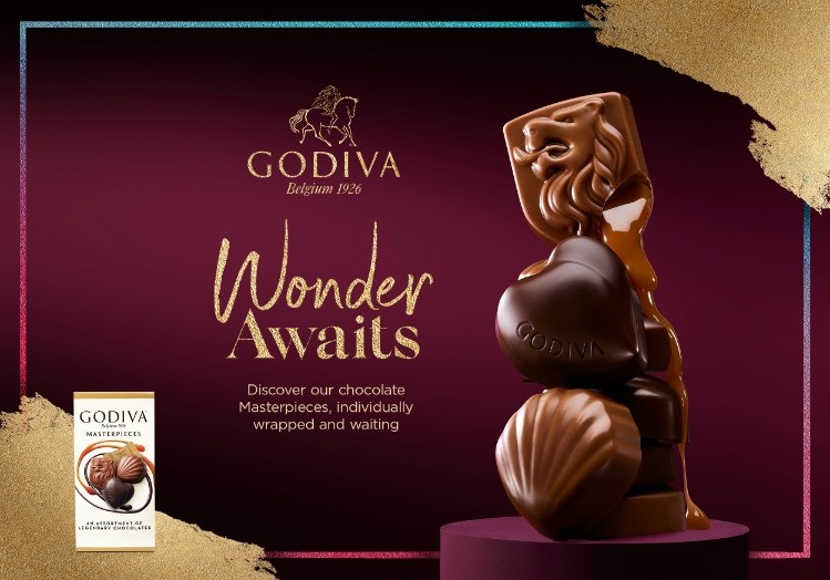 As a global message to be shared on lifestyle platforms and on social media, this campaign differs from Godiva's typical seasonal promotions. Pic: Godiva