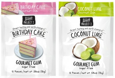 Birthday cake flavor chewing gum is Project 7's best-seller while coconut lime is a popular flavor during spring and summer  Source: Project 7