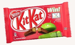 Nestlé has teamed up with Google to launch Android-branded KitKat bars to promote the internet giant's new mobile operating system