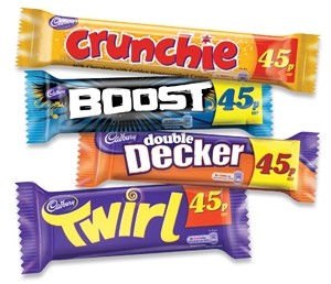Cadbury's 45p price marked packs. Can confectioners boost sales by putting the price on packaging?