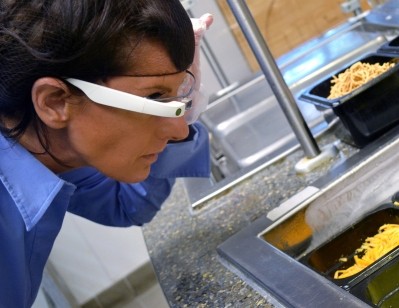 Kelly Harris, NSF International, conducts an EyeSucceed remote food safety and quality audit. Pic: NSF.