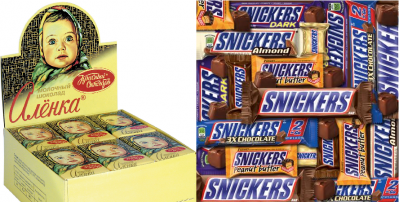 Soviet-era brands such as United Confectioners Alenka are facing stiff competition from foreign brands like Mars' Snickers