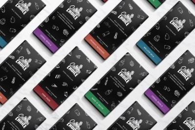 Défoncé’s logo only appears in fine print on the packaging of Chong's Choice's new cannabis chocolate. Pic: Défoncé