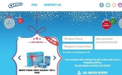 The Jifiti project is Mondelēz's second direct-to-consumer online initiative for Oreo.  Photo: gifts.oreo.com