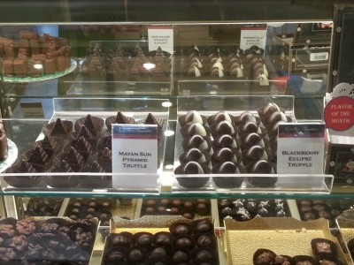 Black berry eclipse truffle was CocoBon's best seller during solar eclipse.  Photo: CocoBon's Chocolatier 