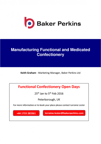 Process Technology for Functional Confectionery