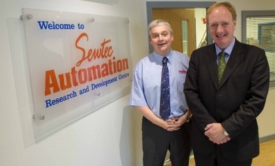 British MP Simon Reevell MP (right) opened the facilty with Sewtec R&D manager, Gary Robinson, on 14 November
