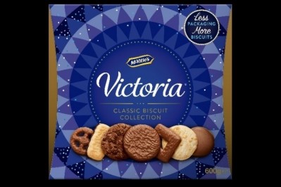 'More biscuits, less packaging': McVitie's Victoria selection in recyclable packaging. Pic: pladis