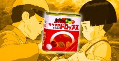 A still from Studio Ghibli’s Grave of the Fireflies, with an appearance by candy brand Sakuma’s Drops. Pic: Studio Ghibli