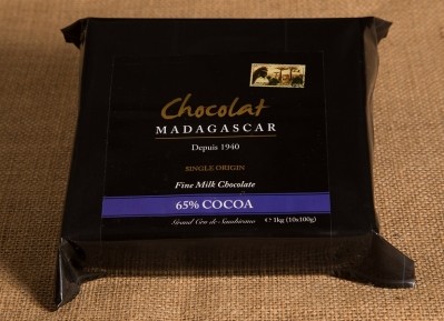 Chocolat Madagascar's 65% cocoa milk couverture. Pic:ConfectioneryNews