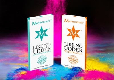 Like ‘No Udder’? Montezuma's new dairy-free chocolate bars. Pic: Montezuma's 