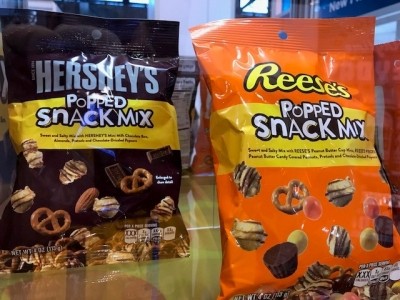 Hershey’s and Reese’s Popped Snack Mix and Chocolate Dipped Pretzels are part of the company's new warehouse-based snacks initiative. 