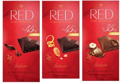 Calorie reduced chocolate brand Red joins global premium confectionery sgement. Photo: Chocolette